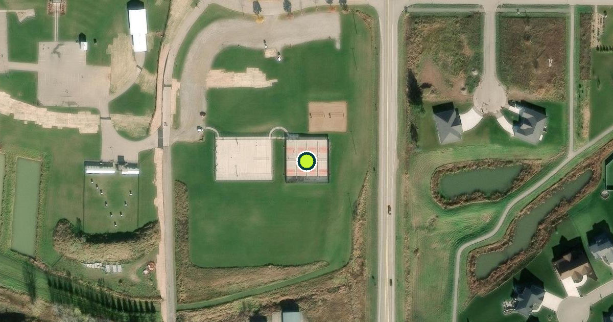 Satellite view of Greenville Pickleball Courts