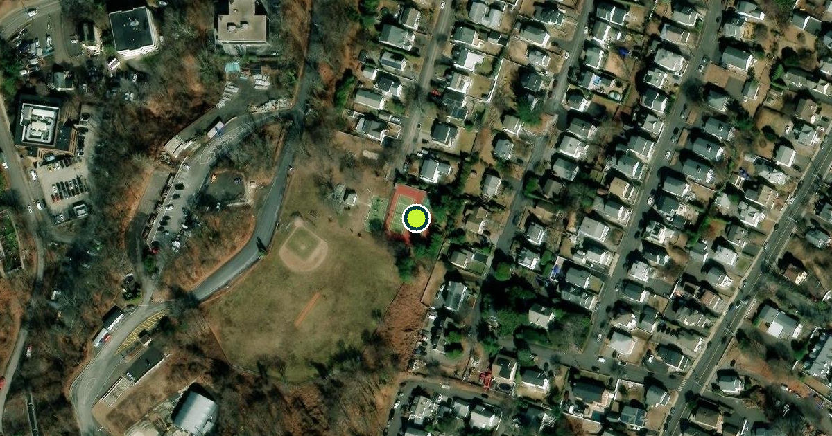 Satellite view of Greenwich Pickleball Courts