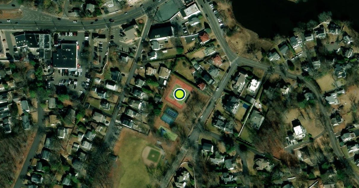 Satellite view of Greenwich Pickleball Courts