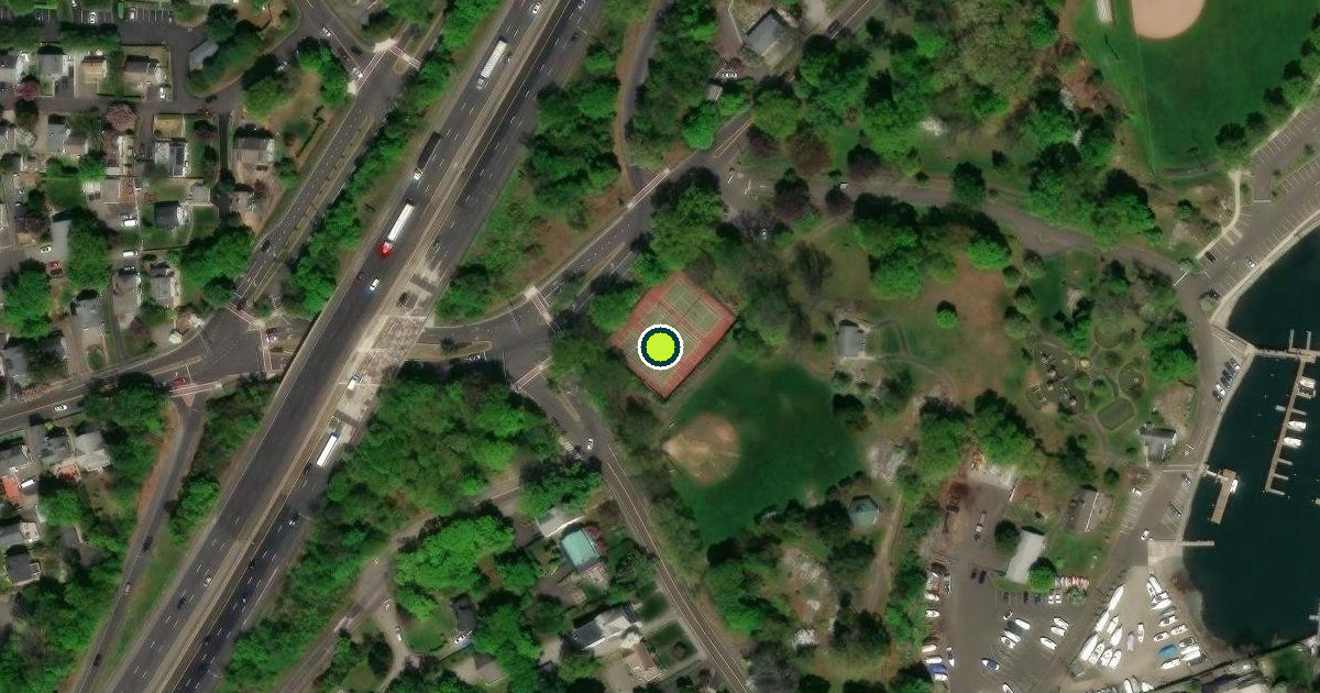 Satellite view of Greenwich Pickleball Courts