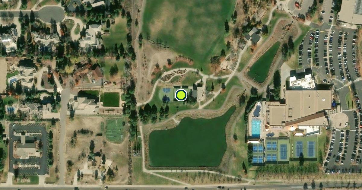Satellite view of Greenwood Village Pickleball Courts