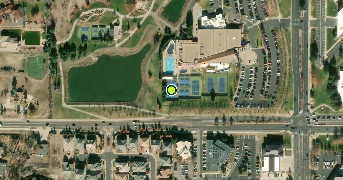 Satellite view of Greenwood Village Pickleball Courts