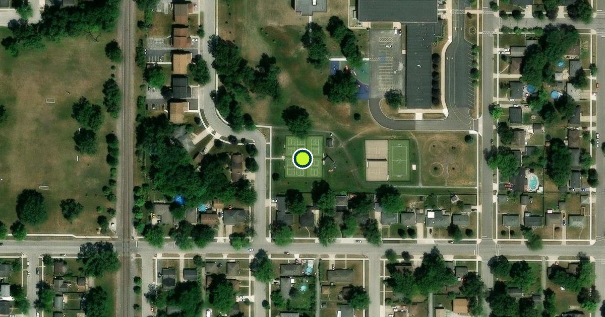Satellite view of Griffith Pickleball Courts