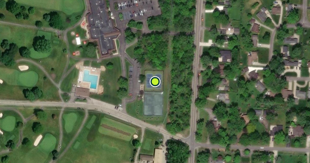 Satellite view of Grosse Ile Township Pickleball Courts
