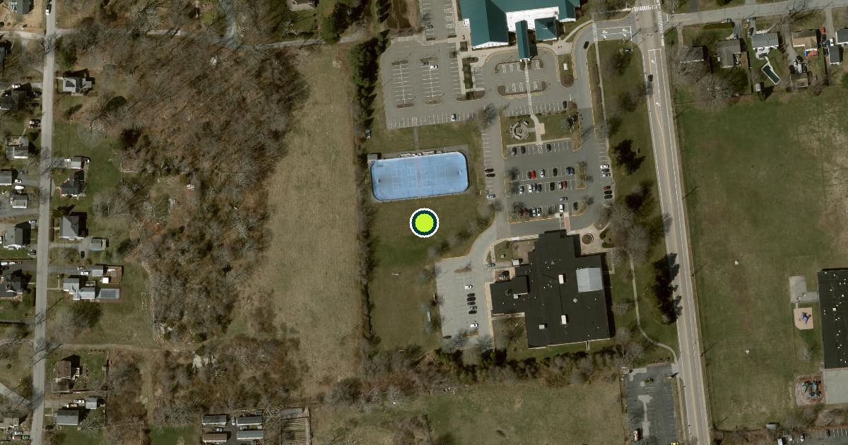 Satellite view of Groton Pickleball Courts