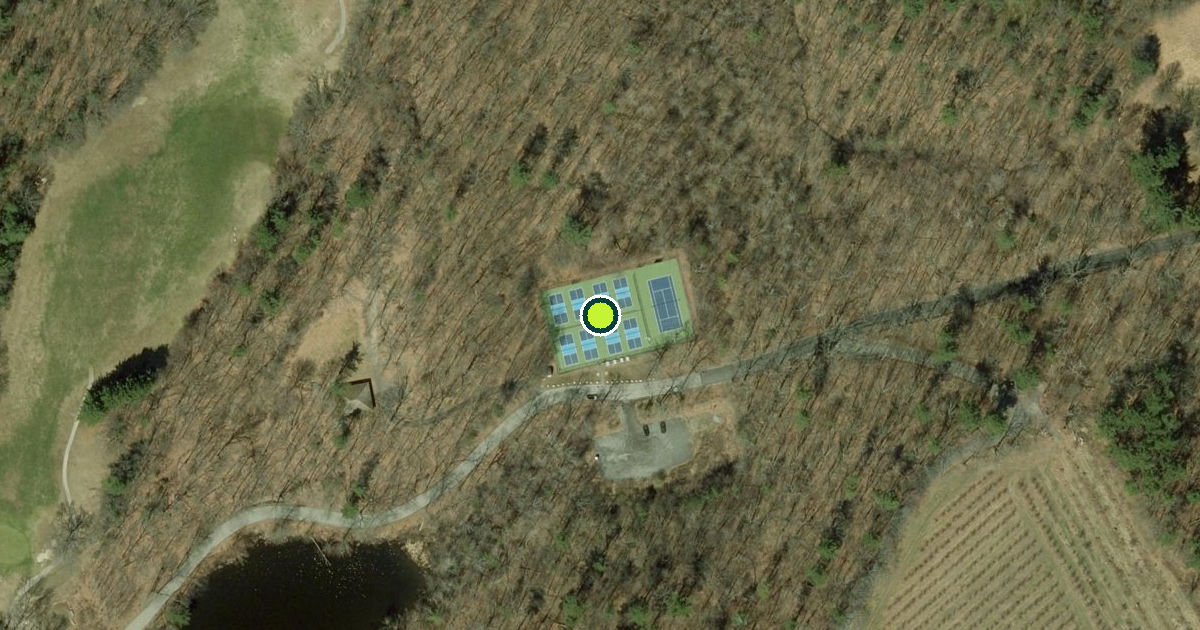 Satellite view of Groton Pickleball Courts