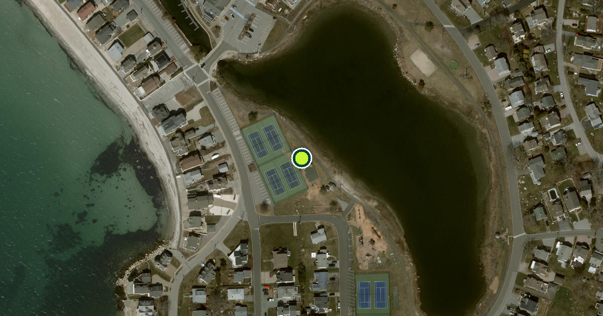 Satellite view of Groton Pickleball Courts