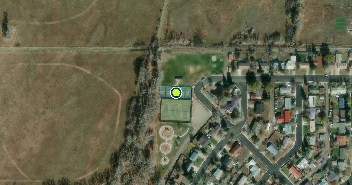 Satellite view of Gunnison Pickleball Courts