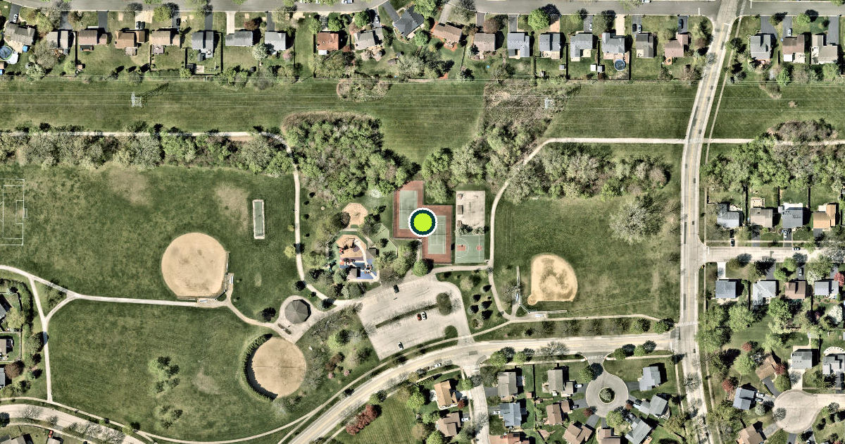 Satellite view of Gurnee Pickleball Courts