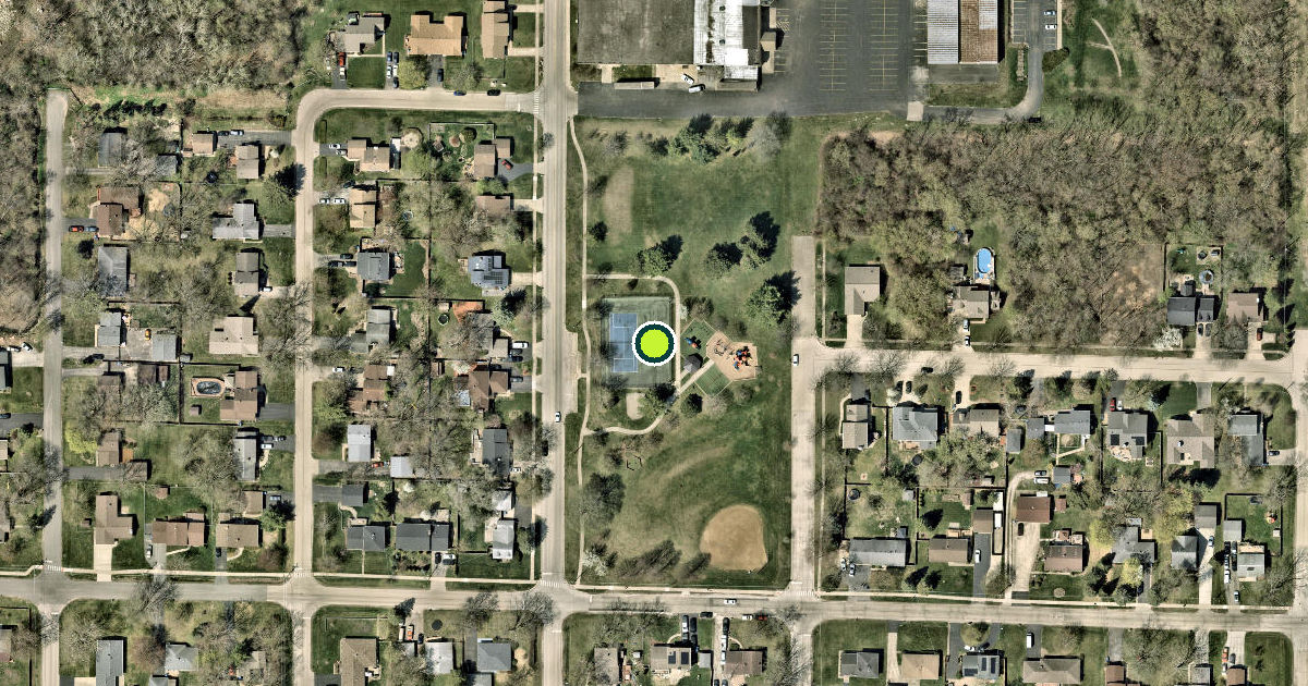 Satellite view of Gurnee Pickleball Courts