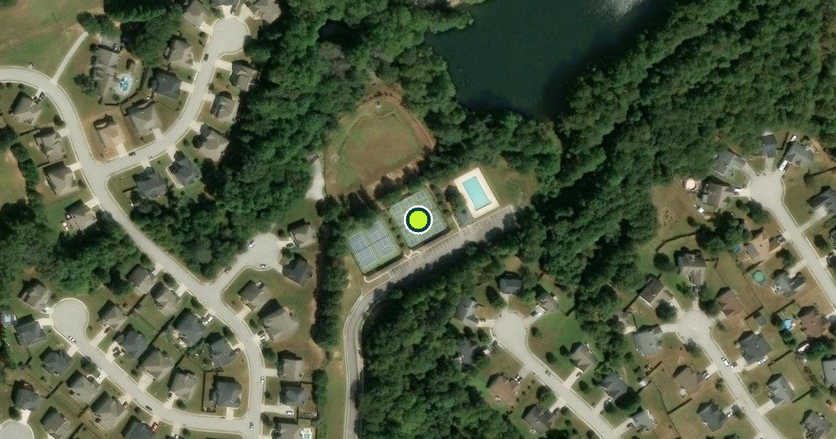 Satellite view of Gwinnett County Pickleball Courts