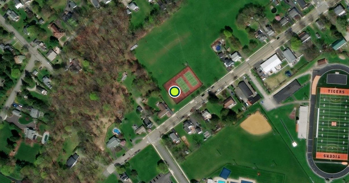Satellite view of Hackettstown High School Pickleball Courts