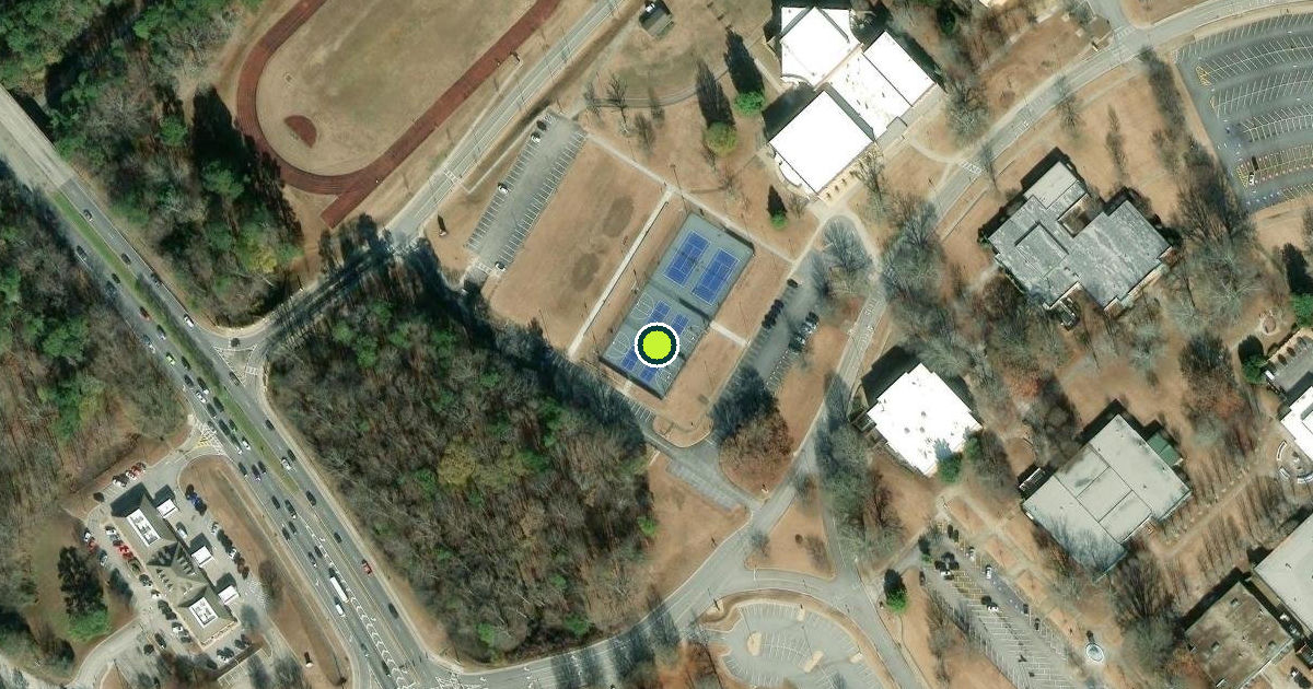 Satellite view of Hall County Pickleball Courts
