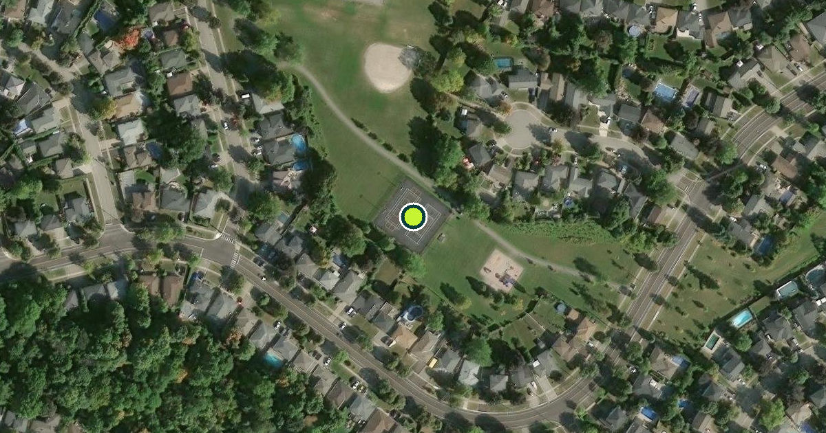 Satellite view of Halton Hills Pickleball Courts
