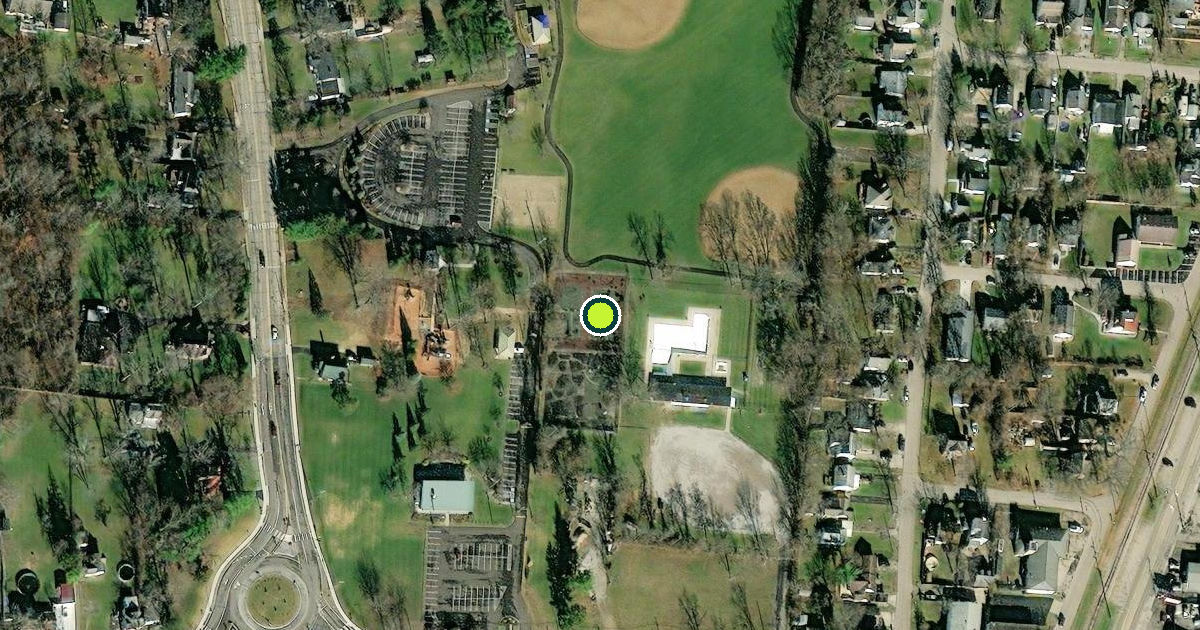 Satellite view of Hamilton County Pickleball Courts