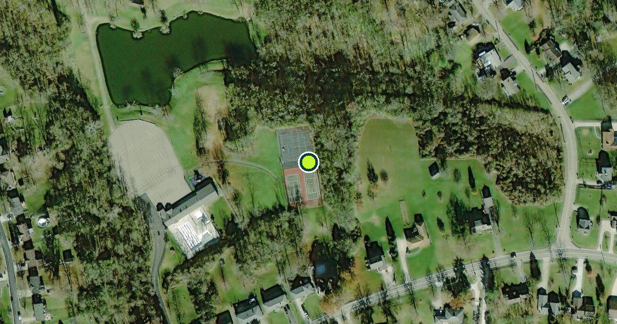 Satellite view of Hamilton County Pickleball Courts