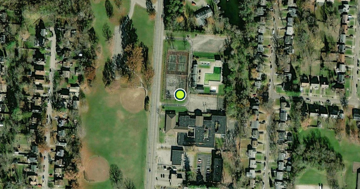 Satellite view of Hamilton County Pickleball Courts