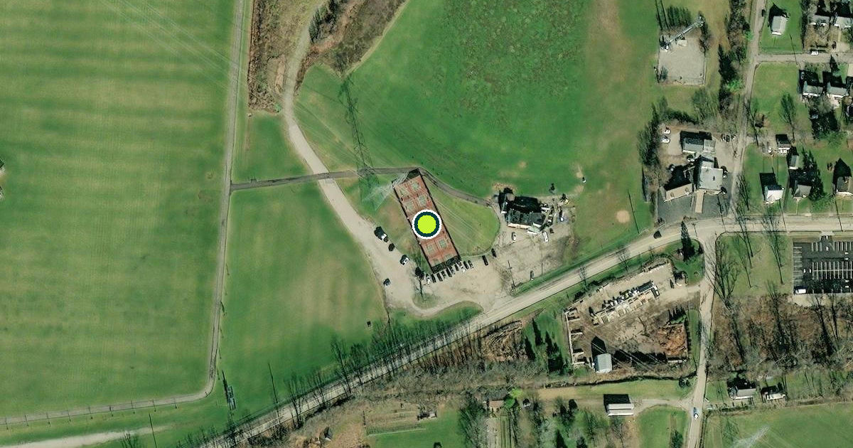 Satellite view of Hamilton County Pickleball Courts