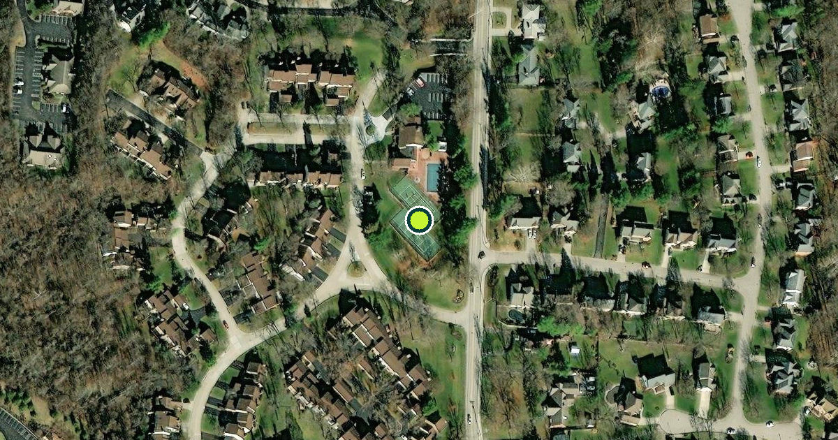 Satellite view of Hamilton County Pickleball Courts