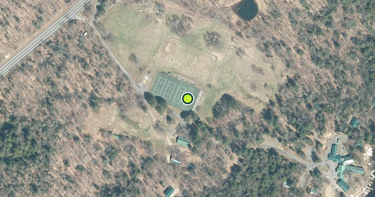 Satellite view of Hamilton County Pickleball Courts