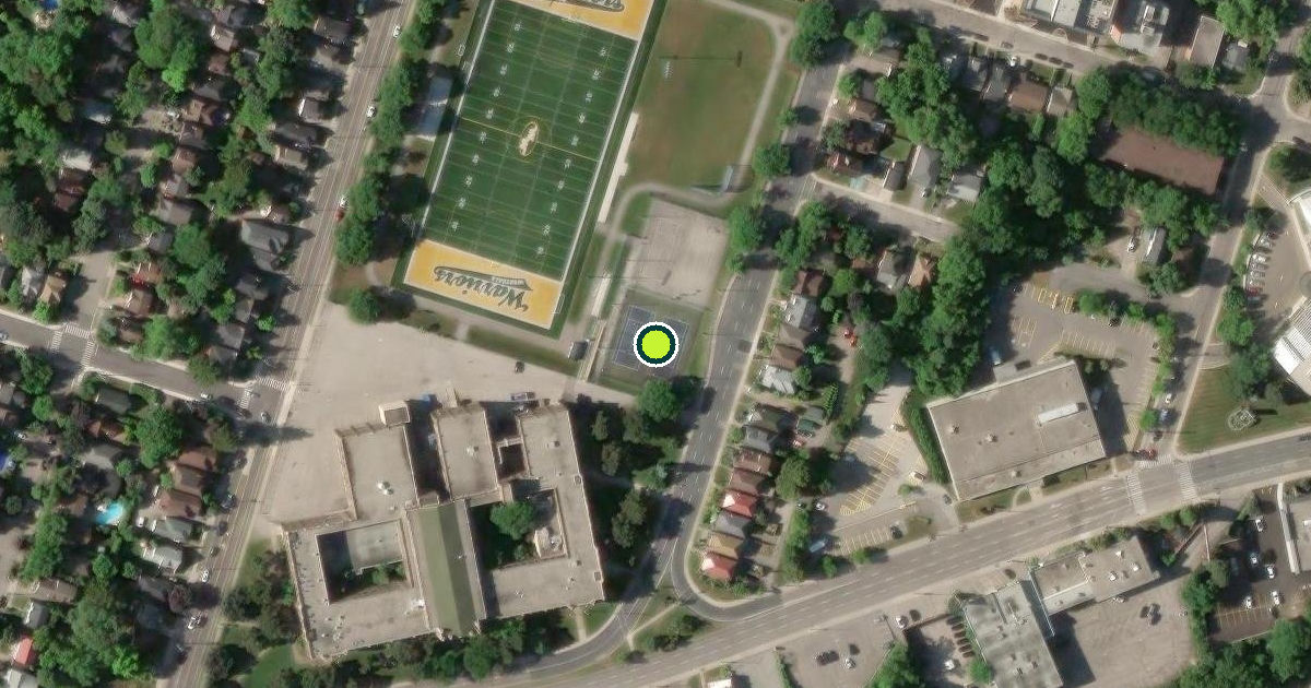 Satellite view of Hamilton Pickleball Courts