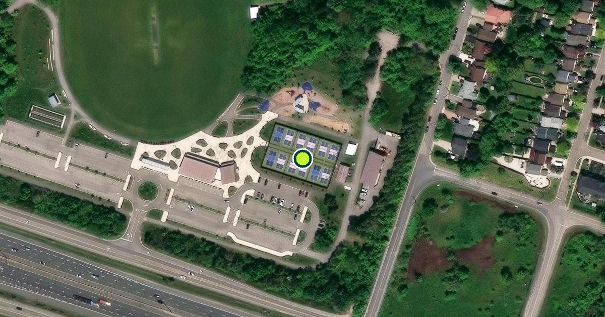 Satellite view of Hamilton Pickleball Courts