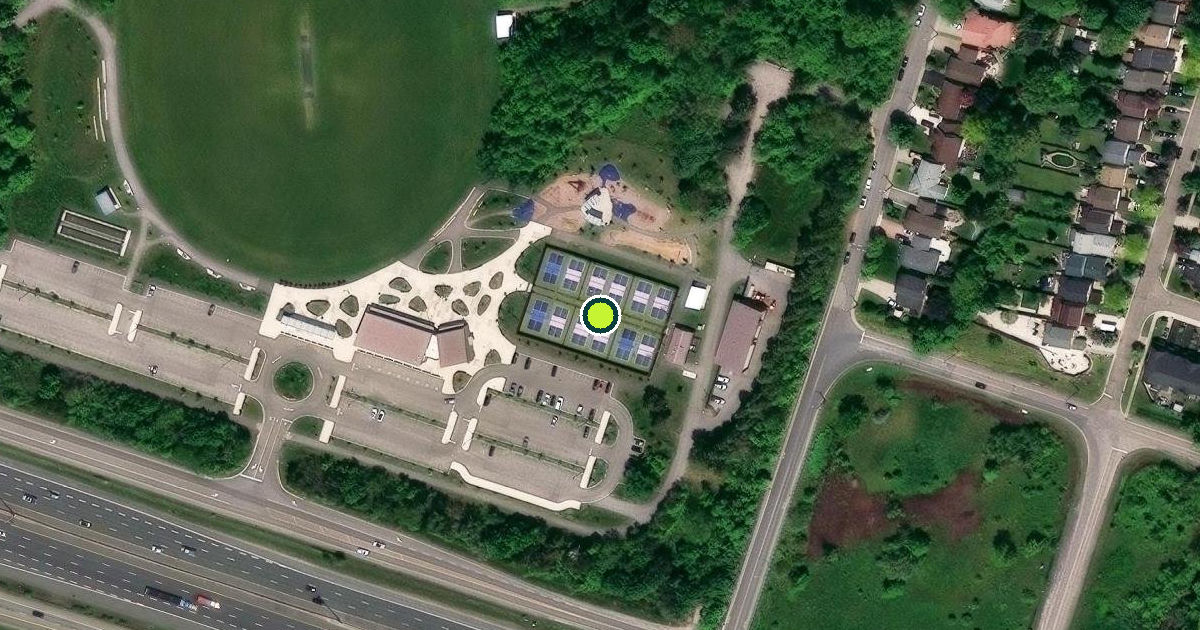 Satellite view of Hamilton Pickleball Courts