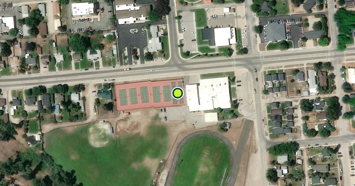 Satellite view of Hamilton Pickleball Courts