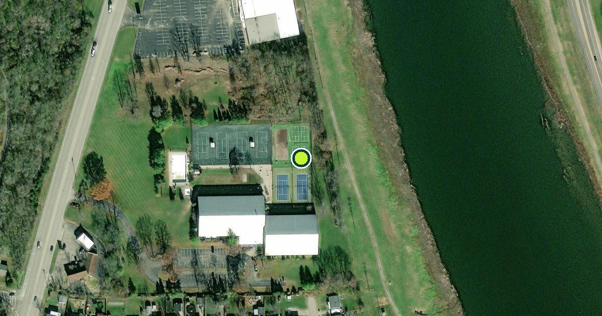 Satellite view of Hamilton Pickleball Courts