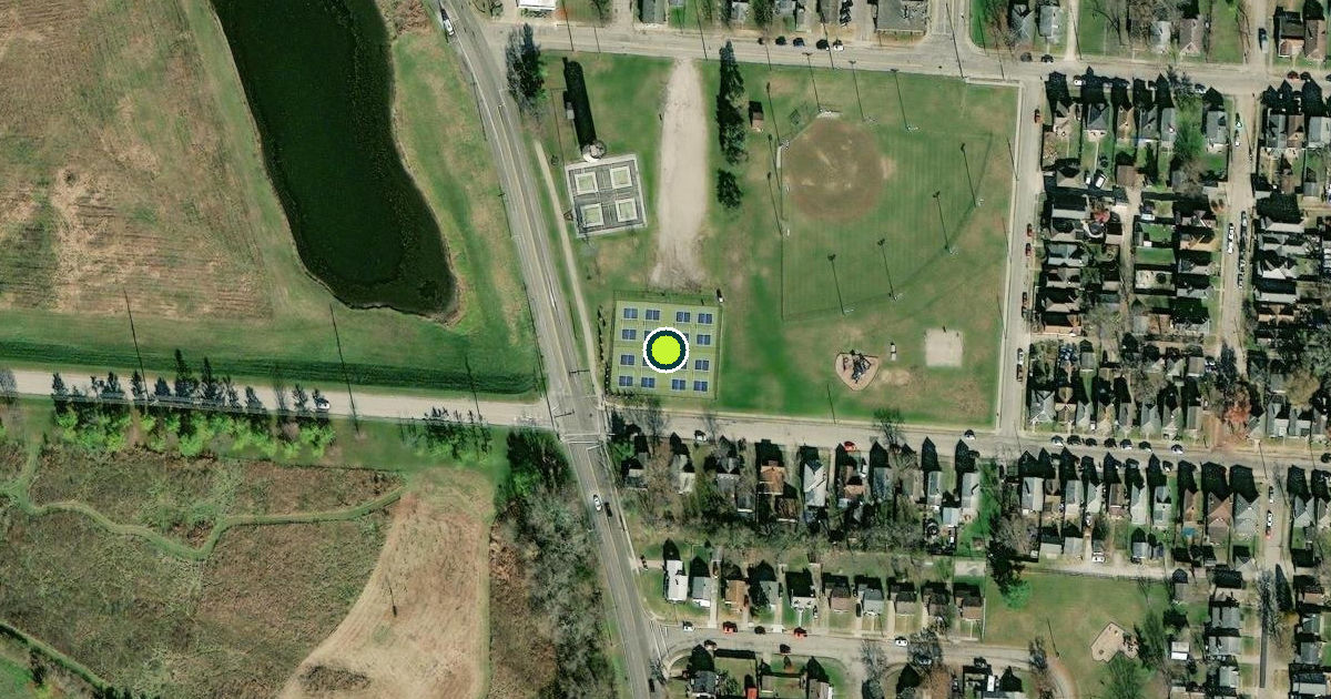 Satellite view of Hamilton Pickleball Courts