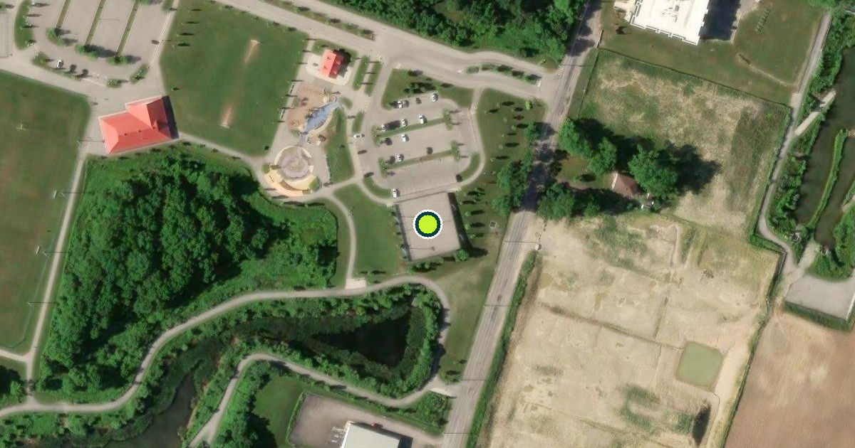 Satellite view of Hamilton Pickleball Courts