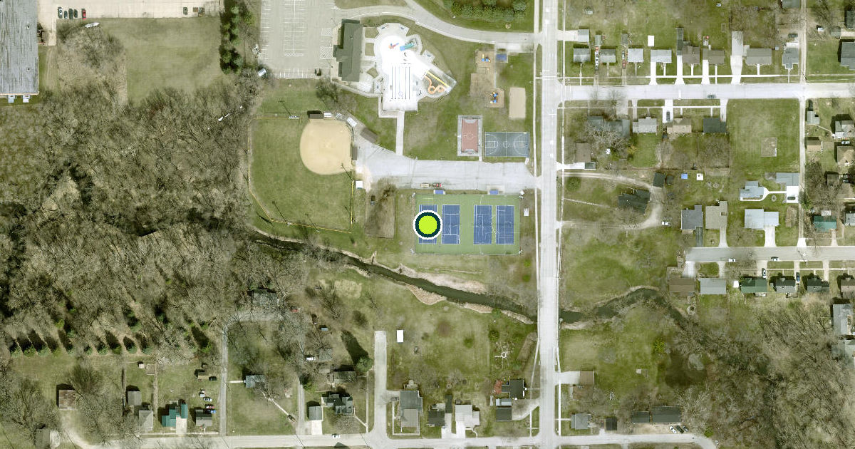 Satellite view of Hampton Pickleball Courts