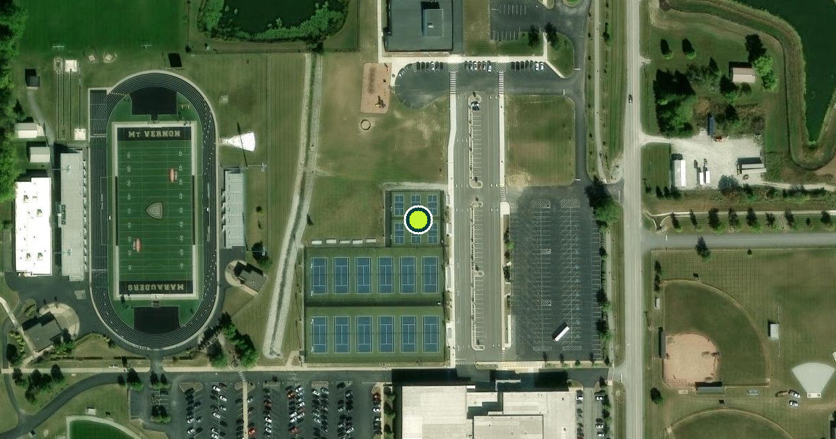 Satellite view of Hancock County Pickleball Courts