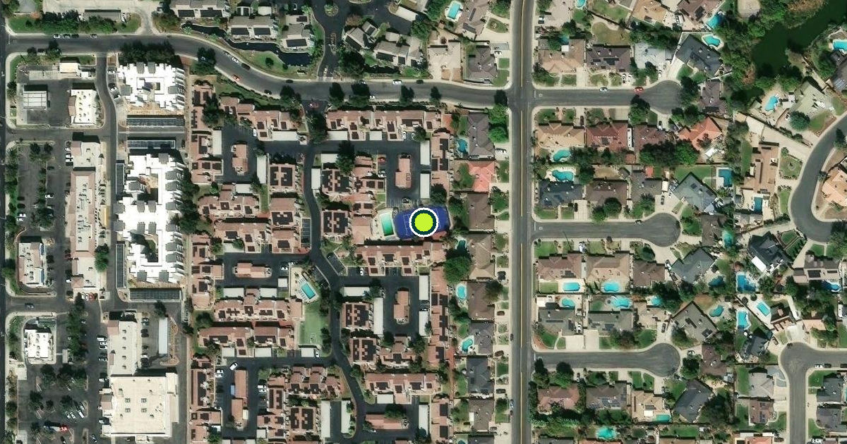 Satellite view of Hanford Pickleball Courts