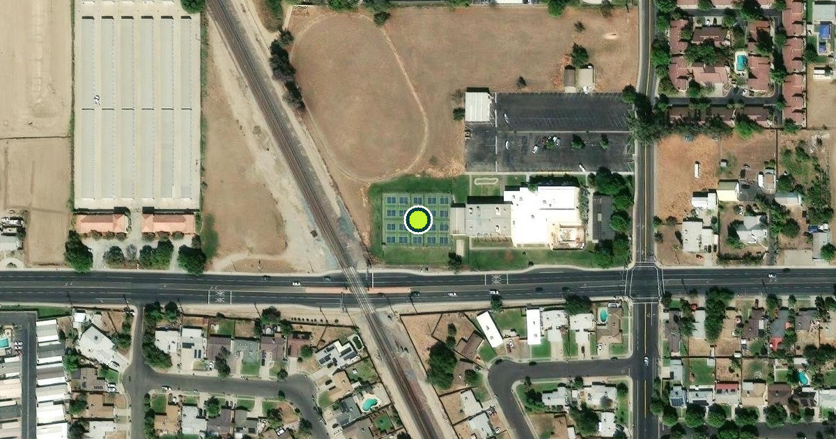 Satellite view of Hanford Pickleball Courts