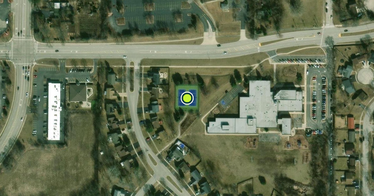 Satellite view of Hanover Park Pickleball Courts