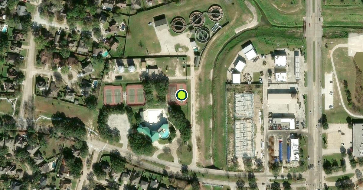 Satellite view of Harris County Pickleball Courts