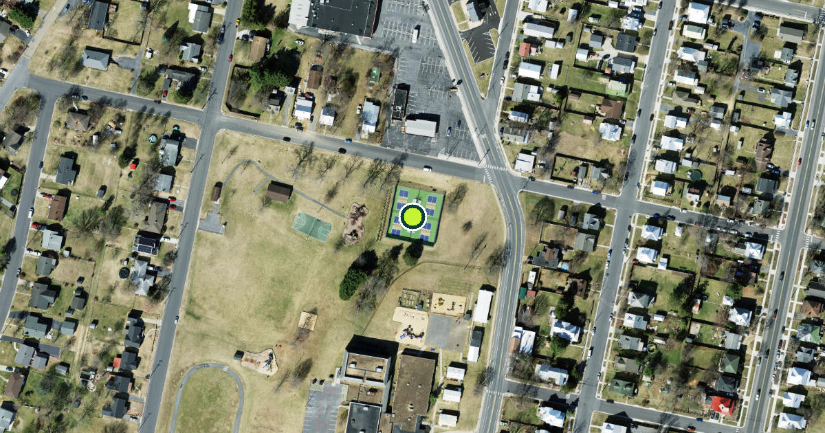 Satellite view of Harrisonburg Pickleball Courts
