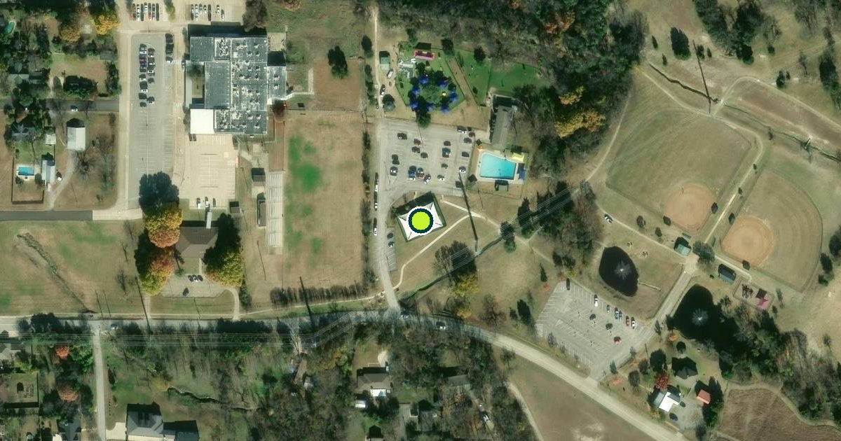 Satellite view of Harry Meyers Park Pickleball Courts