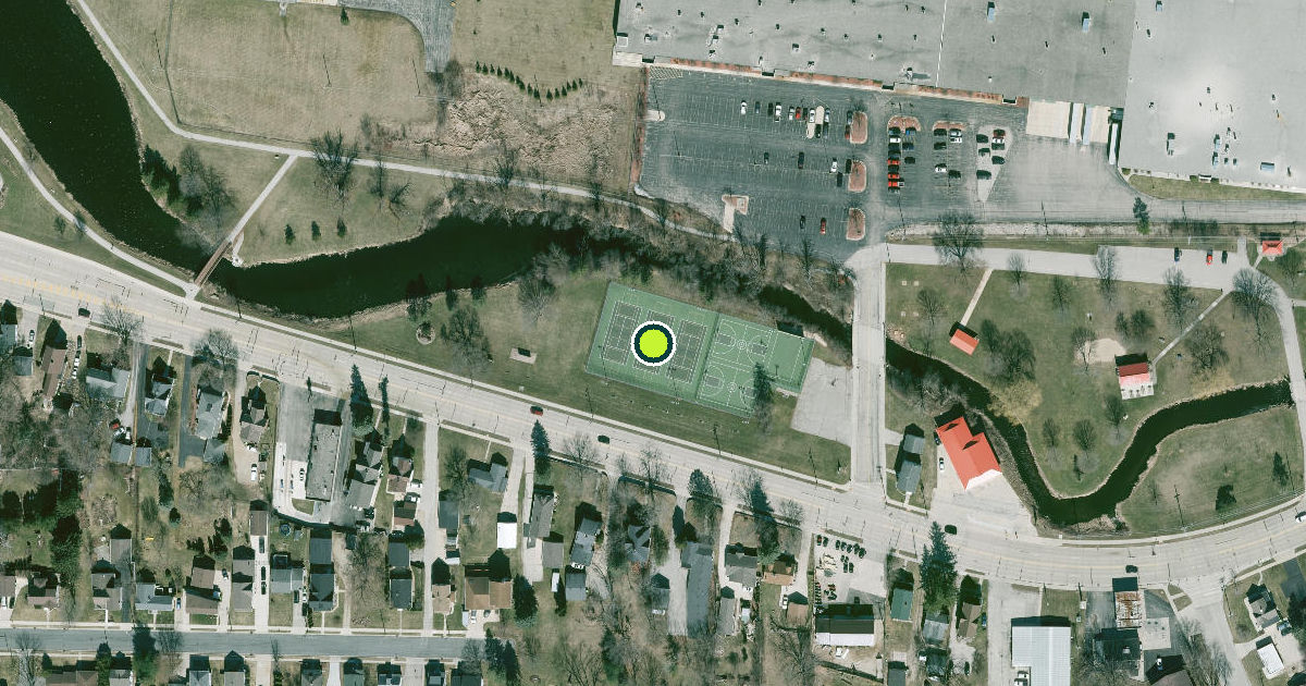 Satellite view of Hartford Pickleball Courts
