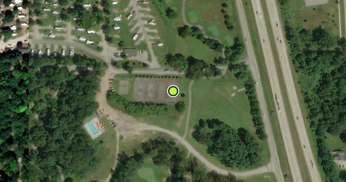 Satellite view of Hartland Township Pickleball Courts