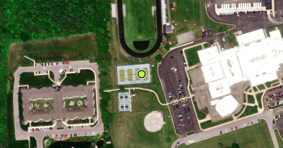 Satellite view of Hartland Township Pickleball Courts