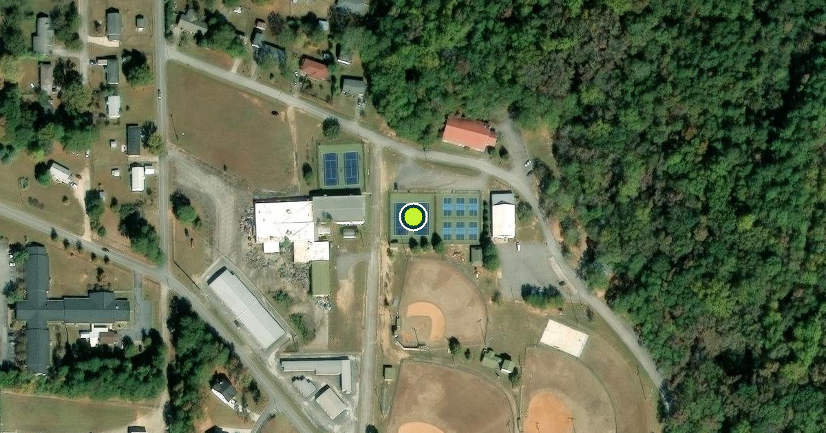 Satellite view of Hartwell Pickleball Courts