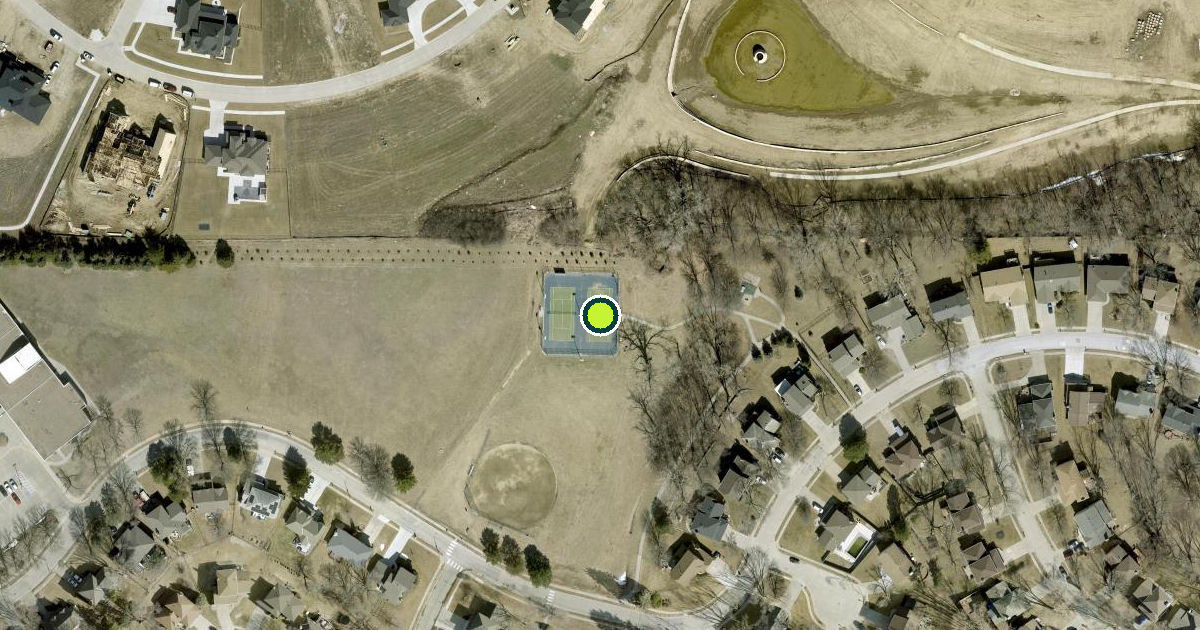 Satellite view of Harvey Oaks Park Pickleball Courts