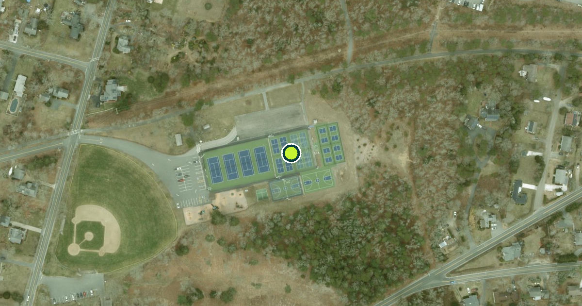 Satellite view of Harwich Pickleball Courts