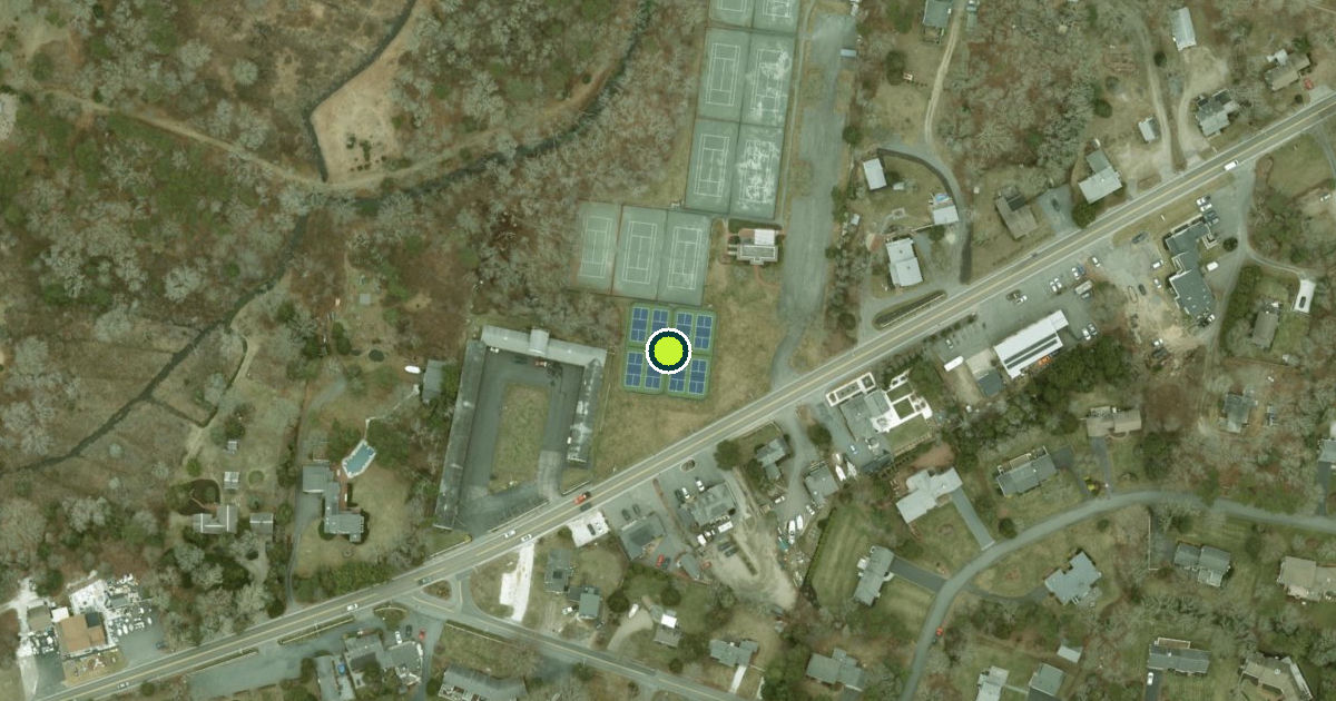 Satellite view of Harwich Pickleball Courts