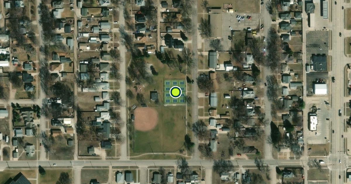 Satellite view of Hastings Pickleball Courts