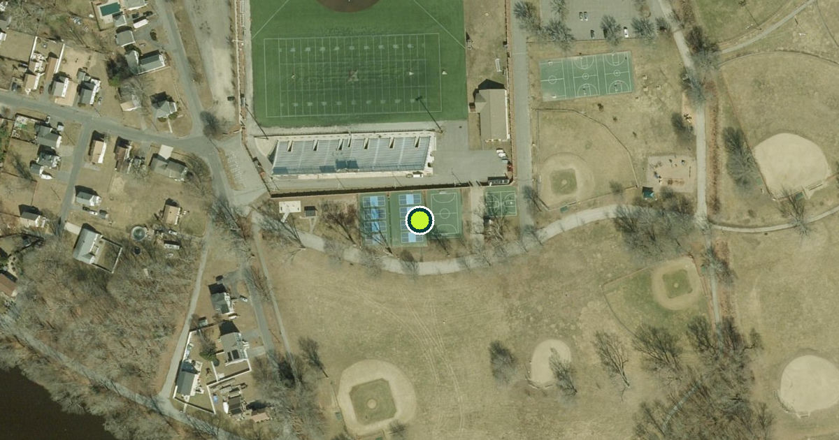 Satellite view of Haverhill Pickleball Courts