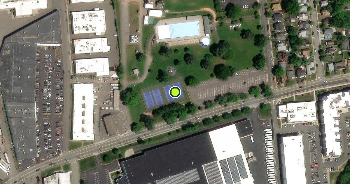 Satellite view of Hawthorne Pickleball Courts