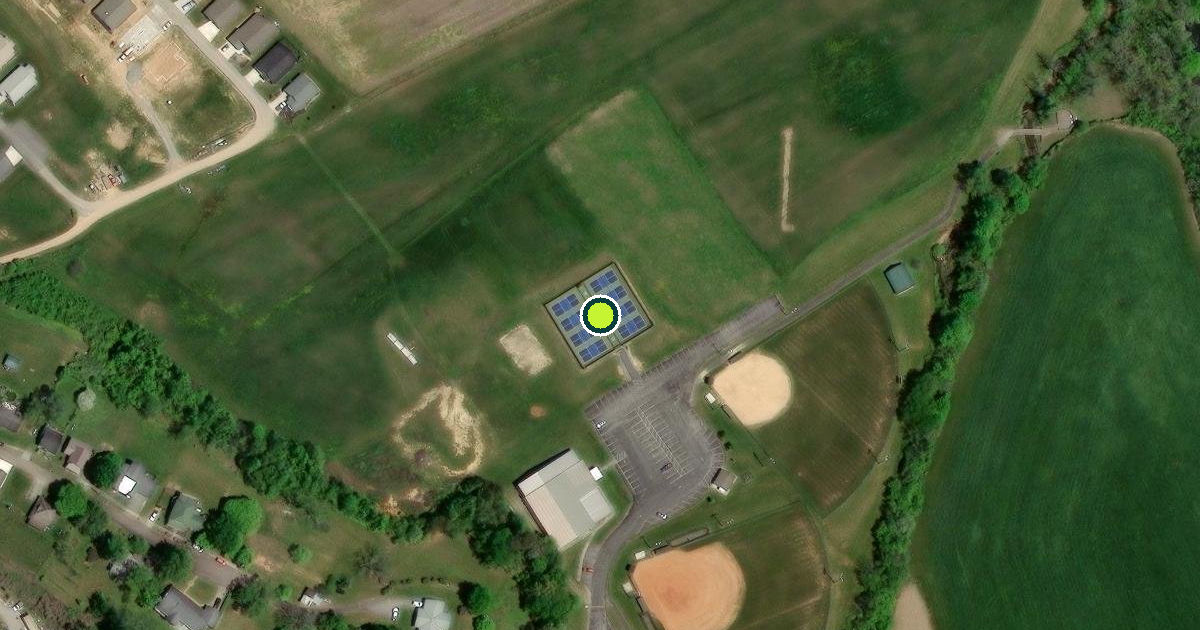 Satellite view of Hayesville Pickleball Courts